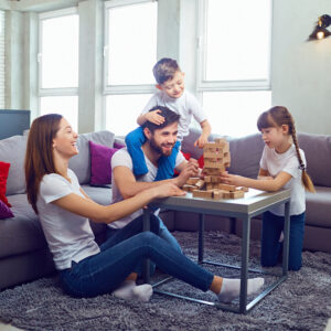 Family playing together